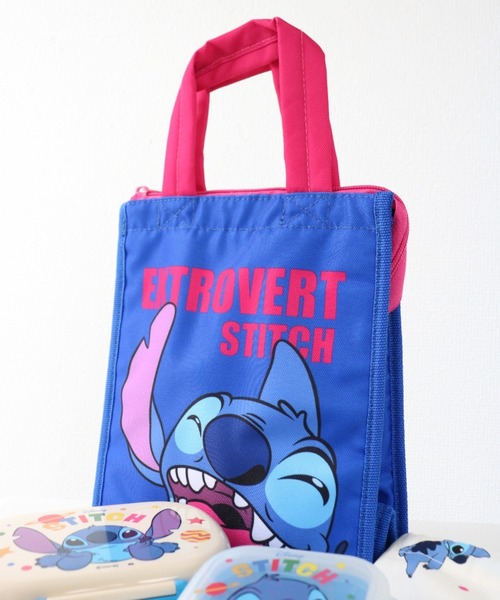 Disney（ディズニー）の「〈Disney/ディズニー〉スティッチ  STITCH  ランチバッグスクエア M（ランチョンマット/テーブルウェア・レディース・ブルー/ピンク・ONE SIZE）」の4枚目の写真