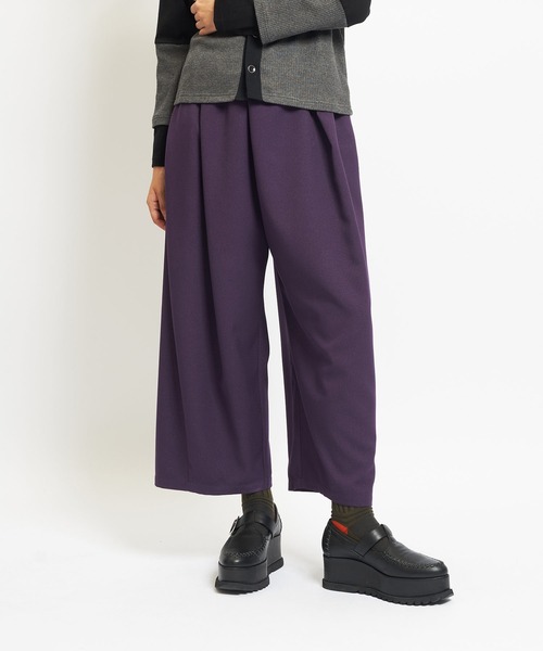 gomme（ゴム）の「ウォームPツイル　スパイラルパンツ（その他パンツ・レディース・ブラック/カーキ/パープル・MEDIUM）」の3枚目の写真