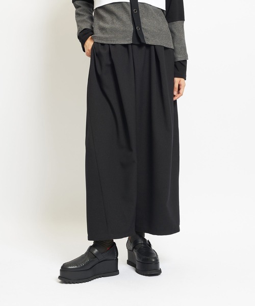 gomme（ゴム）の「ウォームPツイル　スパイラルパンツ（その他パンツ・レディース・ブラック/カーキ/パープル・MEDIUM）」の2枚目の写真