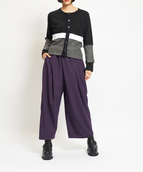 gomme（ゴム）の「ウォームPツイル　スパイラルパンツ（その他パンツ・レディース・ブラック/カーキ/パープル・MEDIUM）」の11枚目の写真