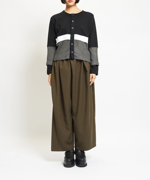 gomme（ゴム）の「ウォームPツイル　スパイラルパンツ（その他パンツ・レディース・ブラック/カーキ/パープル・MEDIUM）」の7枚目の写真