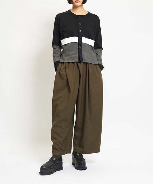 gomme（ゴム）の「ウォームPツイル　スパイラルパンツ（その他パンツ・レディース・ブラック/カーキ/パープル・MEDIUM）」の4枚目の写真