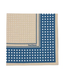 Paul Stuart（ポールスチュアート）の「【Nikkei magazin掲載】ドット柄プリントハンカチ（ハンカチ/ハンドタオル）」
