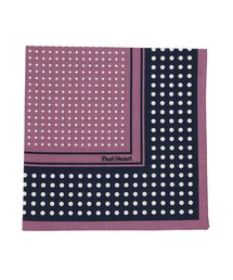 Paul Stuart（ポールスチュアート）の「【Nikkei magazin掲載】ドット柄プリントハンカチ（ハンカチ/ハンドタオル）」