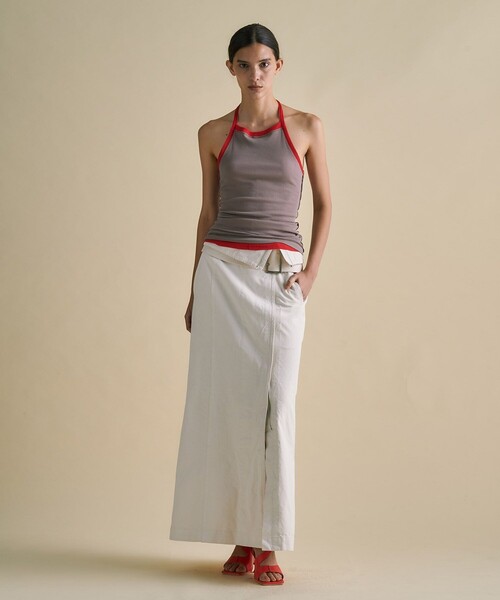 UNITED TOKYO（ユナイテッドトウキョウ）の「2way Waist Belted Denim Skirt｜細見え/秋服（スカート・レディース・ホワイト/ブラック・2/1）」の16枚目の写真