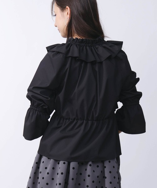 PICCIN PERLA（ピッチンペルラ）の「フリルペプラムブラウス（シャツ/ブラウス・レディース・オフホワイト/ブラック・M）」の20枚目の写真