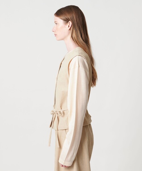 Steven Alan(スティーブンアラン)の「<Steven Alan>ランダム コーデュロイ ベスト(ベスト・レディース・ナチュラル/ブラック・M/S)」の5枚目の写真