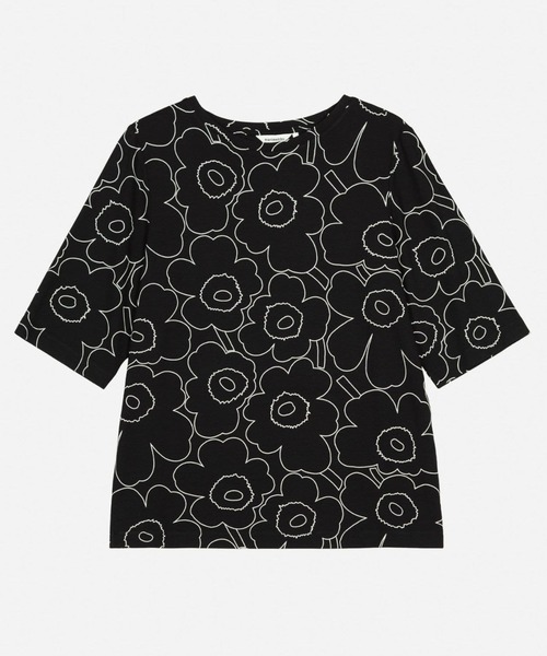 marimekko（マリメッコ）の「Kollaasi Piirto Unikko / shirt（Tシャツ/カットソー・レディース・ブラック・LARGE/MEDIUM/SMALL/X-SMALL）」の5枚目の写真