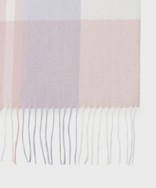 index（インデックス）の「【手洗い可】チェックストール（ストール/ショール・レディース・ピンク系1/サックスブルー系・00）」の6枚目の写真