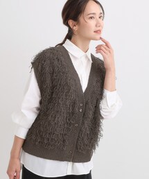Cutie Blonde | 【前後2WAY】着るだけで着映える ループヤーンベスト(ベスト)