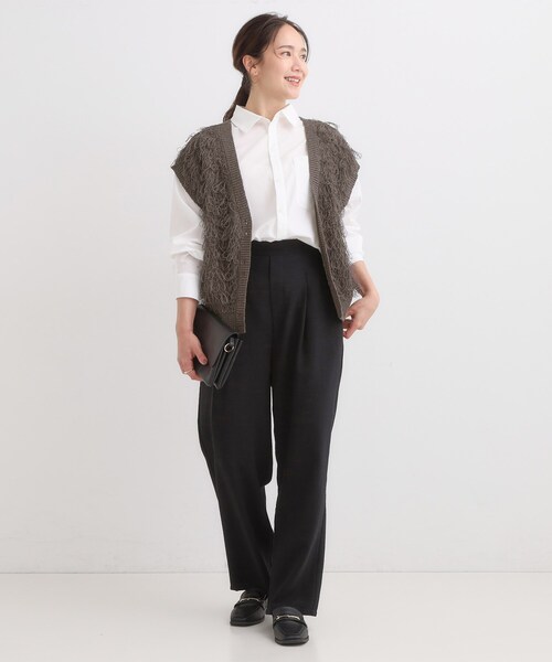 Cutie Blonde(キューティーブロンド)の「【前後2WAY】着るだけで着映える ループヤーンベスト(ベスト・レディース・ブラウン系その他/ライトベージュ/グリーン系・00)」の22枚目の写真