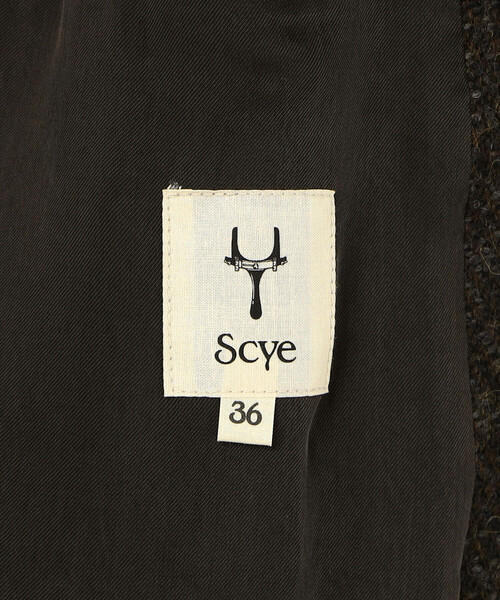 Scye(サイ)の「Scye | ヘリンボーン ツイード バルマカーンコート WOMEN(ステンカラーコート・レディース・ダークブラウン・36)」の10枚目の写真