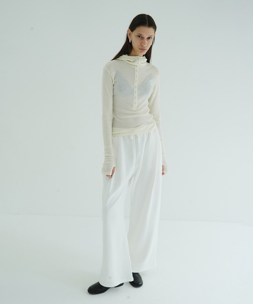 WOOL RIB HOODED TIGHT TOPS（パーカー）｜CLANE（クラネ）の