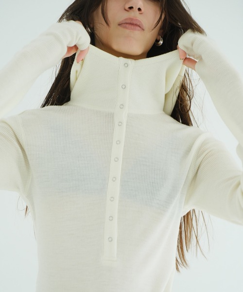 トップス CLANE WOOL RIB HOODED TIGHT TOPS WOOL RIB HOODED TIGHT TOPS｜TOPS(トップス)｜CLANE OFFICIAL