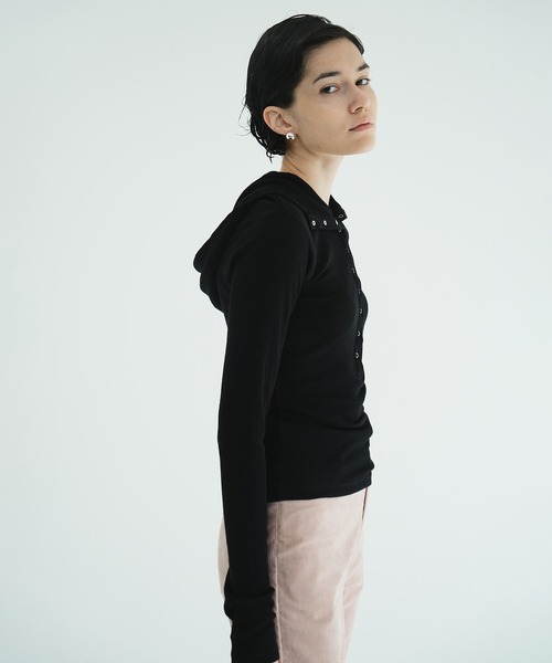 WOOL RIB HOODED TIGHT TOPS（パーカー）｜CLANE（クラネ）の