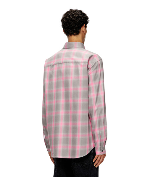 メンズ 長袖チェックシャツ S-SIMPLY-CHECK-HGBT（シャツ/ブラウス