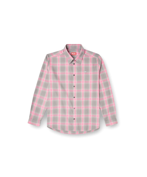 DIESEL（ディーゼル）の「メンズ 長袖チェックシャツ S-SIMPLY-CHECK-HGBT（シャツ/ブラウス・メンズ・グレー系その他・48/54/44/46/52/50）」の4枚目の写真