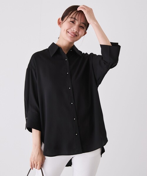 Jayro(ジャイロ)の「バックタックブラウス(シャツ/ブラウス・レディース・ホワイト系その他/ブラック/ネイビー・M)」の16枚目の写真