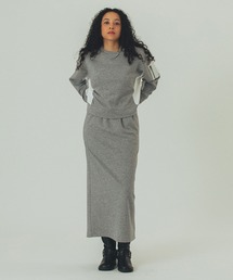 ROSE BUD（ローズバッド）の「MIXED FABRIC TOP AND SKIRT SET（ワンピース）」