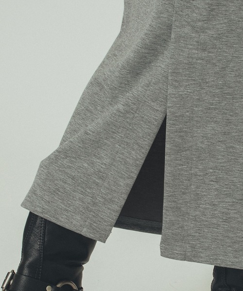 ROSE BUD(ローズバッド)の「MIXED FABRIC TOP AND SKIRT SET(ワンピース・レディース・カーキ/ブラック/グレー・ONE SIZE)」の10枚目の写真