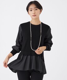 EVEX by KRIZIA（エヴェックスバイクリツィア）の「【カタログ掲載】【ウォッシャブル】ドビーストライプシャツコンビニット（ニット/セーター）」