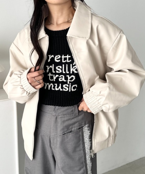 セール】オーバーサイズPUブルゾン（ブルゾン）｜CLEA（クレア）の