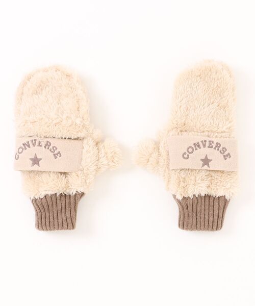 CONVERSE（コンバース）の「CONVERSE/コンバース　 boa gloves with fleece band（手袋・レディース・ネイビー/杢グレー/ブラウン/ピンク/ベージュ・ONE SIZE）」の4枚目の写真