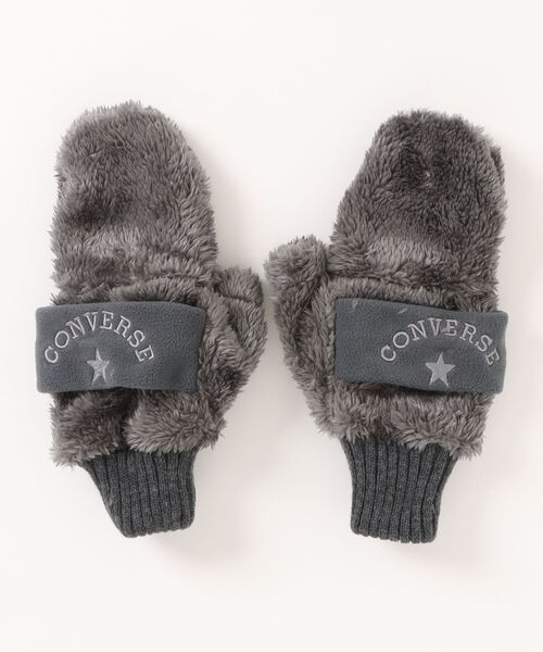 CONVERSE（コンバース）の「CONVERSE/コンバース　 boa gloves with fleece band（手袋・レディース・ネイビー/杢グレー/ブラウン/ピンク/ベージュ・ONE SIZE）」の2枚目の写真