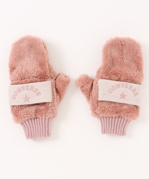 CONVERSE（コンバース）の「CONVERSE/コンバース　 boa gloves with fleece band（手袋・レディース・ネイビー/杢グレー/ブラウン/ピンク/ベージュ・ONE SIZE）」の5枚目の写真