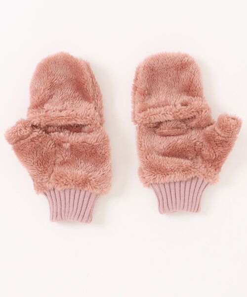 CONVERSE（コンバース）の「CONVERSE/コンバース　 boa gloves with fleece band（手袋・レディース・ネイビー/杢グレー/ブラウン/ピンク/ベージュ・ONE SIZE）」の6枚目の写真