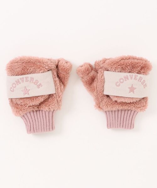 CONVERSE（コンバース）の「CONVERSE/コンバース　 boa gloves with fleece band（手袋・レディース・ネイビー/杢グレー/ブラウン/ピンク/ベージュ・ONE SIZE）」の7枚目の写真