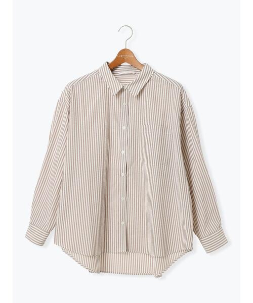 Lugnoncure（ルノンキュール）の「無地/柄アソートレギュラーオーバーシャツ（シャツ/ブラウス・レディース・オフホワイト/ネイビー/ベージュ/ブラック・F）」の15枚目の写真