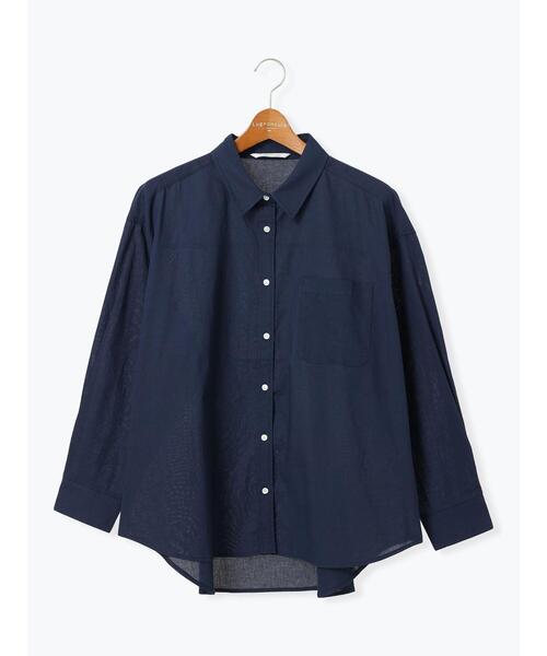 Lugnoncure（ルノンキュール）の「無地/柄アソートレギュラーオーバーシャツ（シャツ/ブラウス・レディース・オフホワイト/ネイビー/ベージュ/ブラック・F）」の16枚目の写真