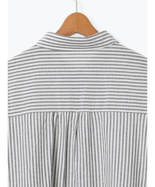 Lugnoncure（ルノンキュール）の「無地/柄アソートレギュラーオーバーシャツ（シャツ/ブラウス・レディース・オフホワイト/ネイビー/ベージュ/ブラック・F）」の19枚目の写真