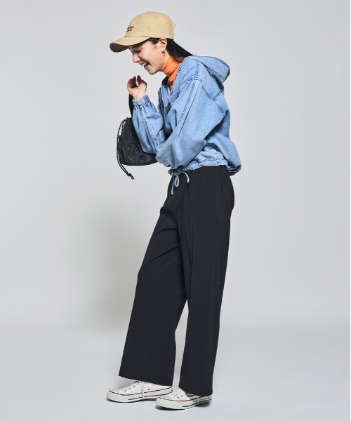 BACK NUMBER(バックナンバー)の「【BACK NUMBER】デニムフードシャツ (フード付き/柔らかデニム/リラックス/カジュアル)(シャツ/ブラウス・レディース・ライトインディゴブルー/その他1・L/M)」の13枚目の写真