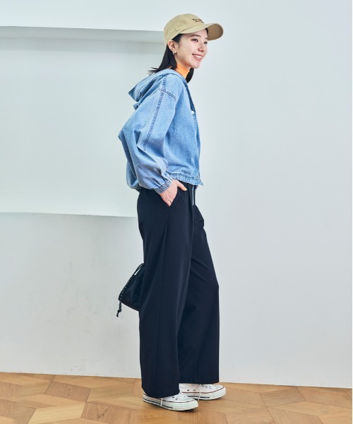 BACK NUMBER(バックナンバー)の「【BACK NUMBER】デニムフードシャツ (フード付き/柔らかデニム/リラックス/カジュアル)(シャツ/ブラウス・レディース・ライトインディゴブルー/その他1・L/M)」の15枚目の写真