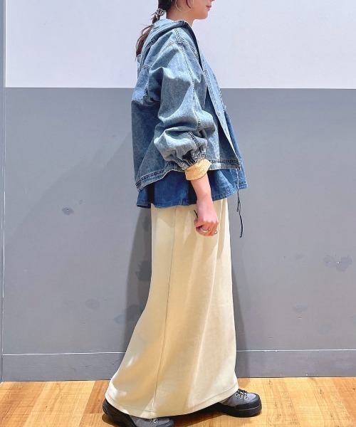 BACK NUMBER(バックナンバー)の「【BACK NUMBER】デニムフードシャツ (フード付き/柔らかデニム/リラックス/カジュアル)(シャツ/ブラウス・レディース・ライトインディゴブルー/その他1・L/M)」の22枚目の写真