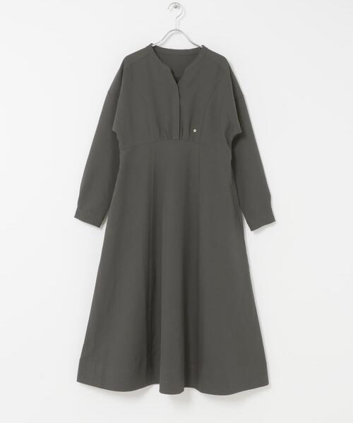 セール】『UR TECH SMOOTHLUXE』F by ROSSO キーネックワンピース