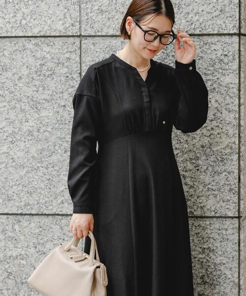 セール】『UR TECH SMOOTHLUXE』F by ROSSO キーネックワンピース