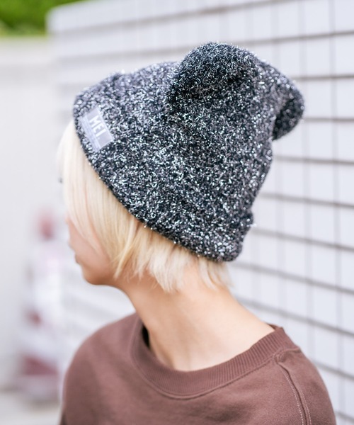 MEI(メイ)の「【MEI/メイ】クマミミニットキャップ(ニットキャップ/ビーニー・メンズ・ブラック/ライトグレー/ピンク・FREE)」の8枚目の写真