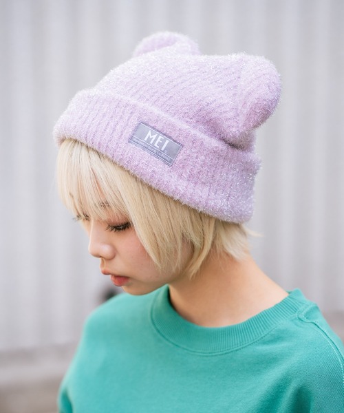 MEI(メイ)の「【MEI/メイ】クマミミニットキャップ(ニットキャップ/ビーニー・メンズ・ブラック/ライトグレー/ピンク・FREE)」の17枚目の写真
