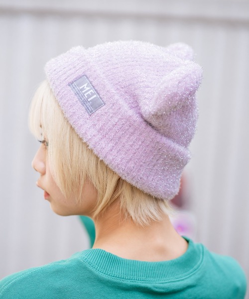 MEI(メイ)の「【MEI/メイ】クマミミニットキャップ(ニットキャップ/ビーニー・メンズ・ブラック/ライトグレー/ピンク・FREE)」の19枚目の写真