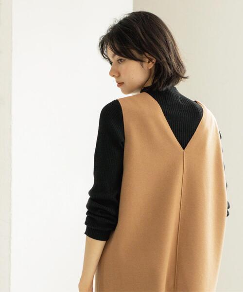 OPAQUE.CLIP（オペークドットクリップ）の「ハイネックリブニット【洗濯機OK】《6col》（ニット/セーター・レディース・ホワイト系8/モスグリーン/ブラック/ブラウン系その他/レッド系1/グレー系4・36/38/40/42）」の20枚目の写真