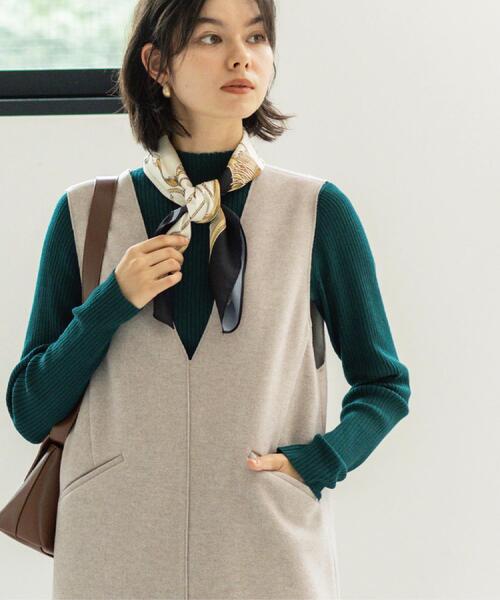 OPAQUE.CLIP（オペークドットクリップ）の「ハイネックリブニット【洗濯機OK】（ニット/セーター・レディース・ホワイト系8/モスグリーン/ブラック/ブラウン系その他/レッド系1/グレー系4・36/38/40/42）」の15枚目の写真