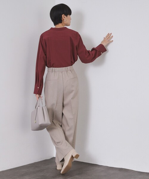 OPAQUE.CLIP（オペークドットクリップ）の「タックスキッパーブラウス【洗濯機OK】（シャツ/ブラウス・レディース・ブラック/ホワイト/キャメル/ボルドー・38/40/42）」の19枚目の写真