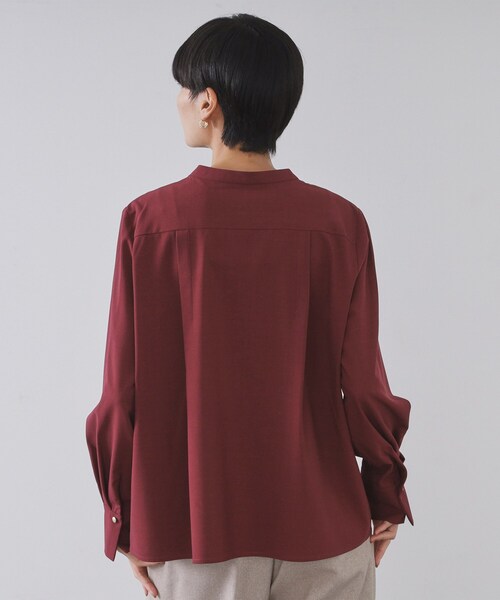 OPAQUE.CLIP（オペークドットクリップ）の「タックスキッパーブラウス【洗濯機OK】（シャツ/ブラウス・レディース・ブラック/ホワイト/キャメル/ボルドー・38/40/42）」の20枚目の写真