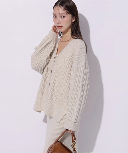 ケーブル編みカーデ（ニット/セーター）｜Mystrada（マイストラーダ