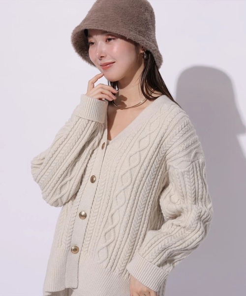 【定価29,700円】mystrada ニットカーディガン ケーブル編みカーデ（ニット/セーター）｜Mystrada（マイストラーダ