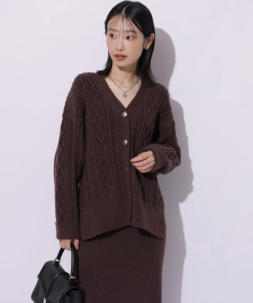 ケーブル編みカーデ（ニット/セーター）｜Mystrada（マイストラーダ