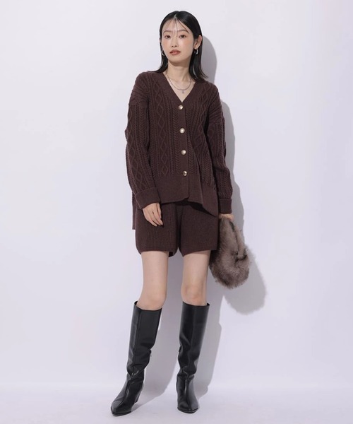 ケーブル編みカーデ（ニット/セーター）｜Mystrada（マイストラーダ